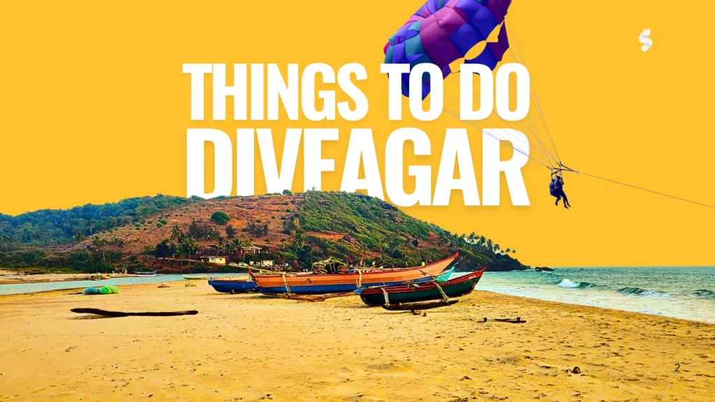 Sunset view at Diveagar Beach with golden sand and calm Arabian Sea waves – one of the top Diveagar attractions.