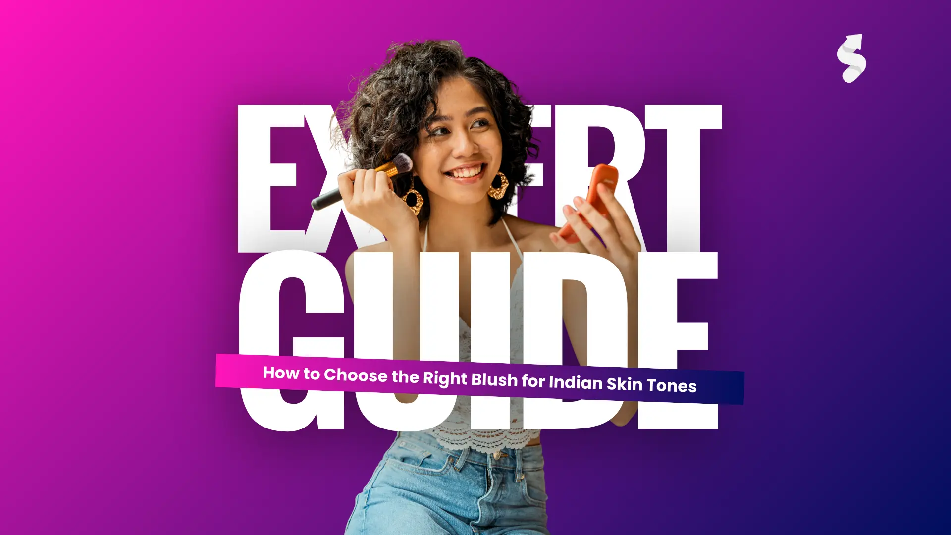 Indian woman applying blush on cheeks – expert guide on how to choose the right blush for Indian skin tones