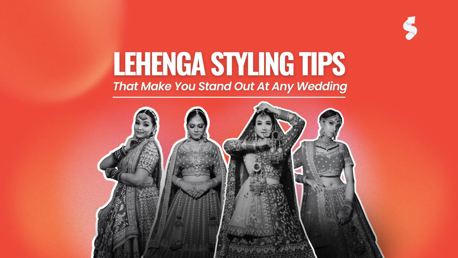 Modern wedding lehenga styling tips: woman wearing pastel embroidered lehenga with elegant dupatta drape and statement jewelry for wedding guest or bridal look