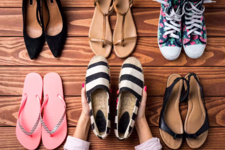 7 types of shoes every girl must own — essential women’s footwear guide featuring sneakers, heels, flats, boots, and sandals.